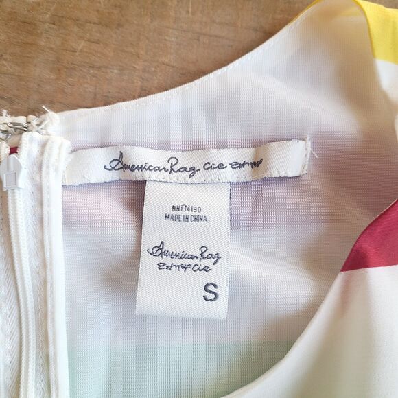 American Rag Cie Striped Dress Size Small Tie Waist Sleeveless Summer‎ Tank - Picture 7 of 8